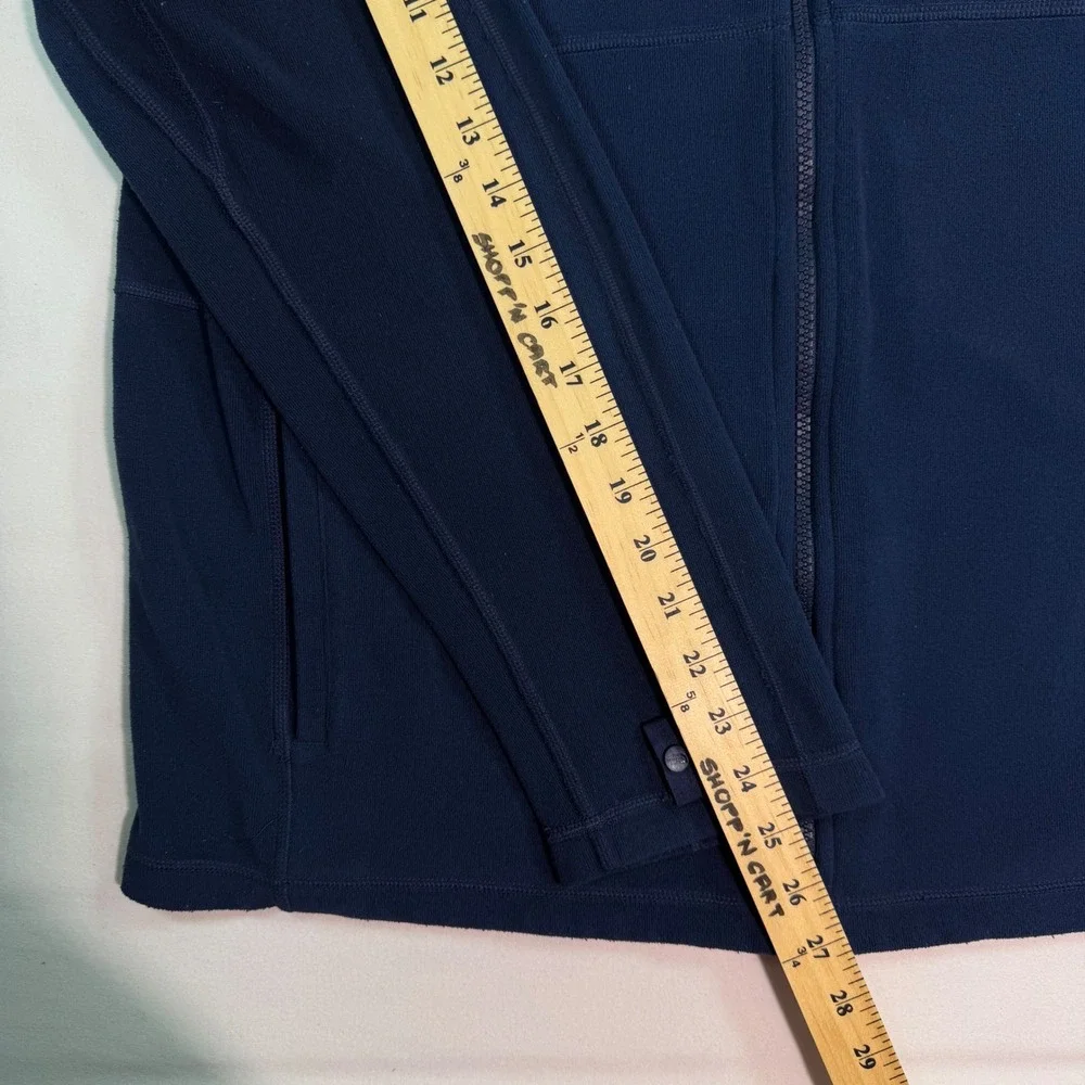 The North Face Mens Polartec Classic Full Zip Fleece Jacket Navy Blue Large